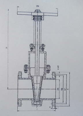 雙面密封襯膠閘閥G42J-1.0 (G42J-1.6)